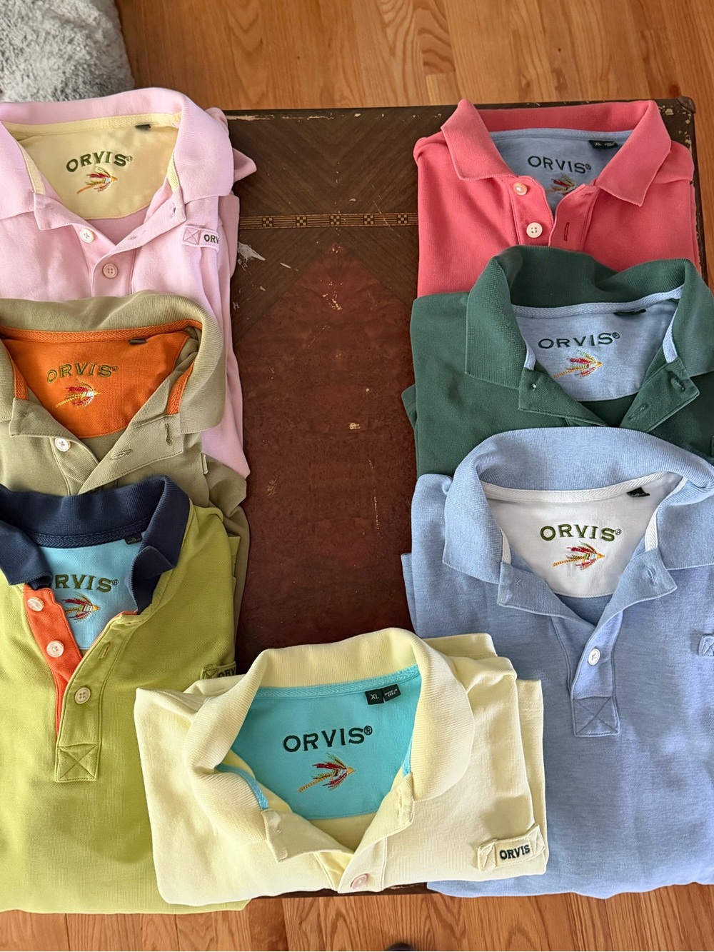 Orvis Signature Pique Polos Bundle of 7 Sz XL